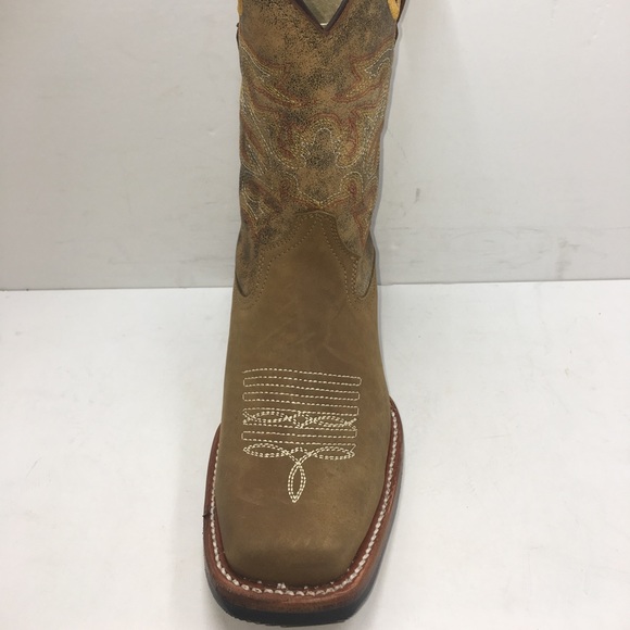 MEN'S RODEO COWBOY BOOTS GENUINE LEATHER BOOTS - Picture 5 of 5